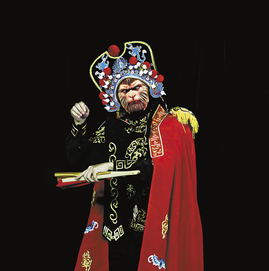 ●王雨將《黑神話：悟空》人物元素融入於川劇變臉中。