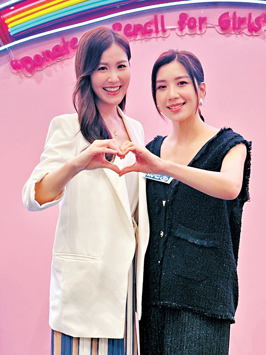 ●黃智雯（右）和劉佩玥均有助養兒童。