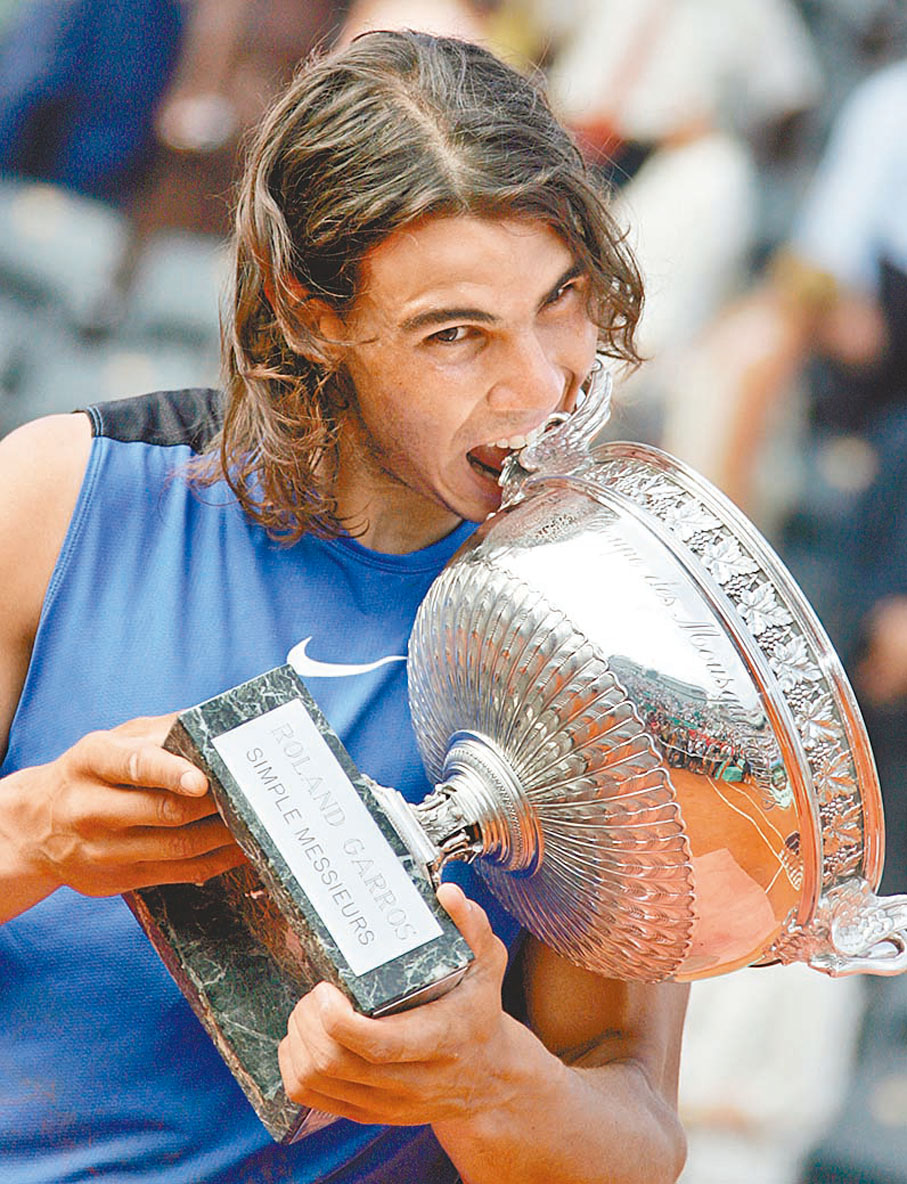 ●拿度曾贏得22個大滿貫冠軍。  資料圖片