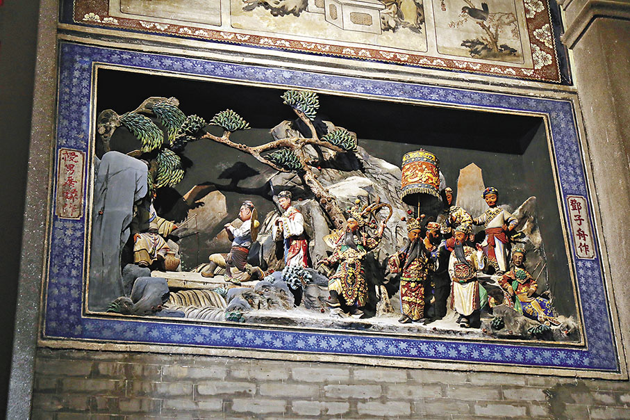 ●魯班先師廟的陶塑栩栩如生。