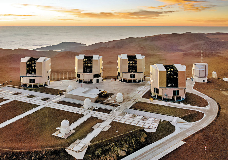 ●圖為位於智利的甚大望遠鏡（Very Large Telescope）。 網上圖片