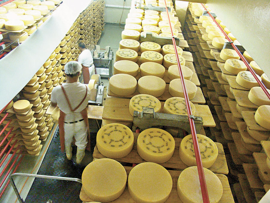 ●圖為阿彭策爾Classic芝士，要經過3個月的熟成過程。資料圖片