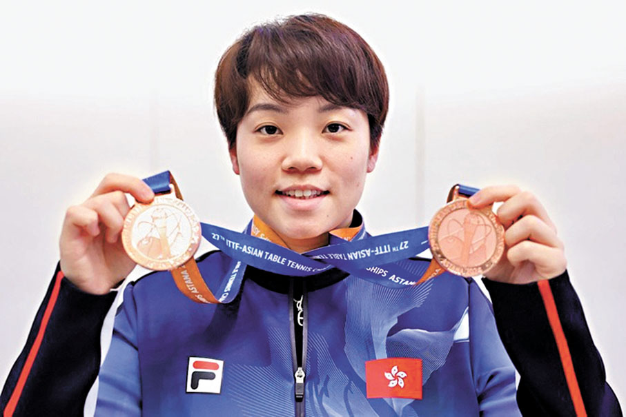 ●杜凱琹包辦了女團及女單兩面銅牌。中國香港乒乓總會圖片