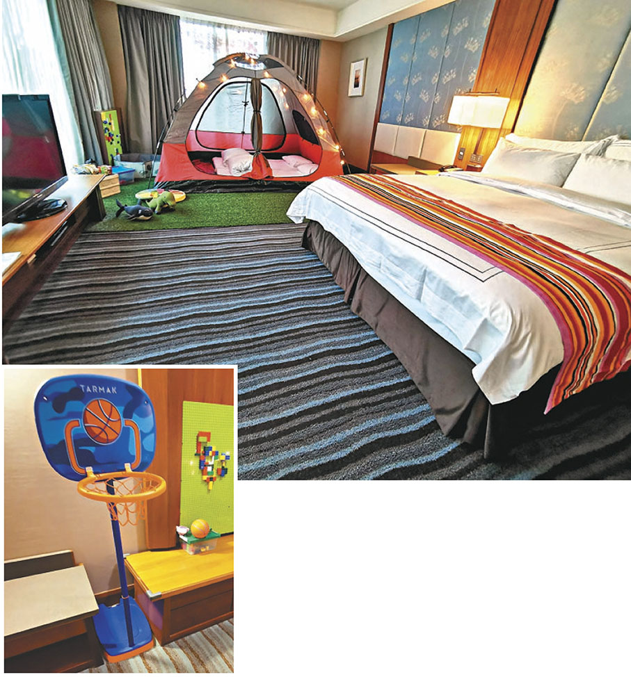 ●親子房間可以為小朋友設露營帳幕。