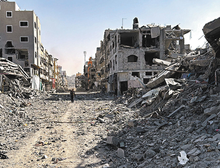 ●加沙北部賈巴利亞多處變成廢墟。 路透社