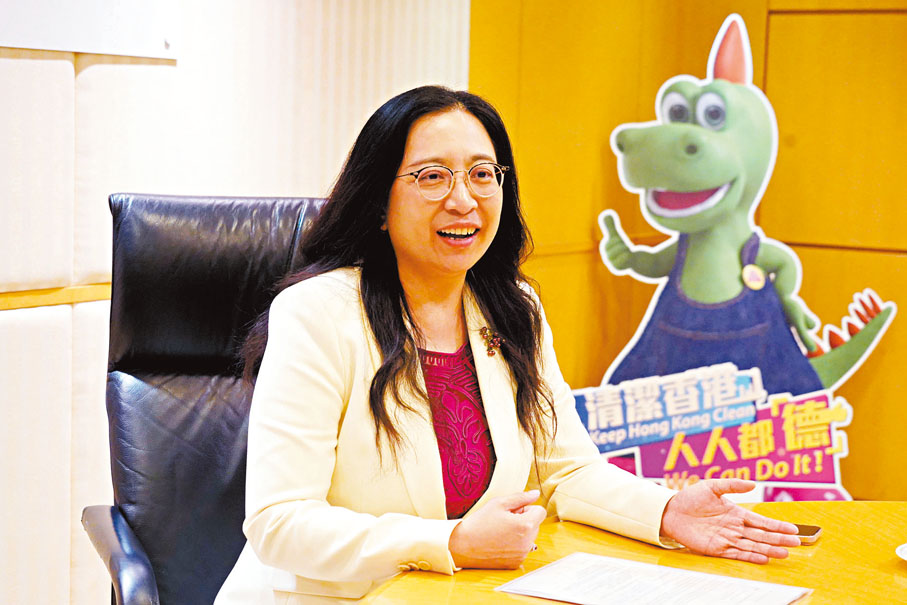 ●食環署署長楊碧筠接受香港文匯報專訪。  香港文匯報記者曾興偉  攝