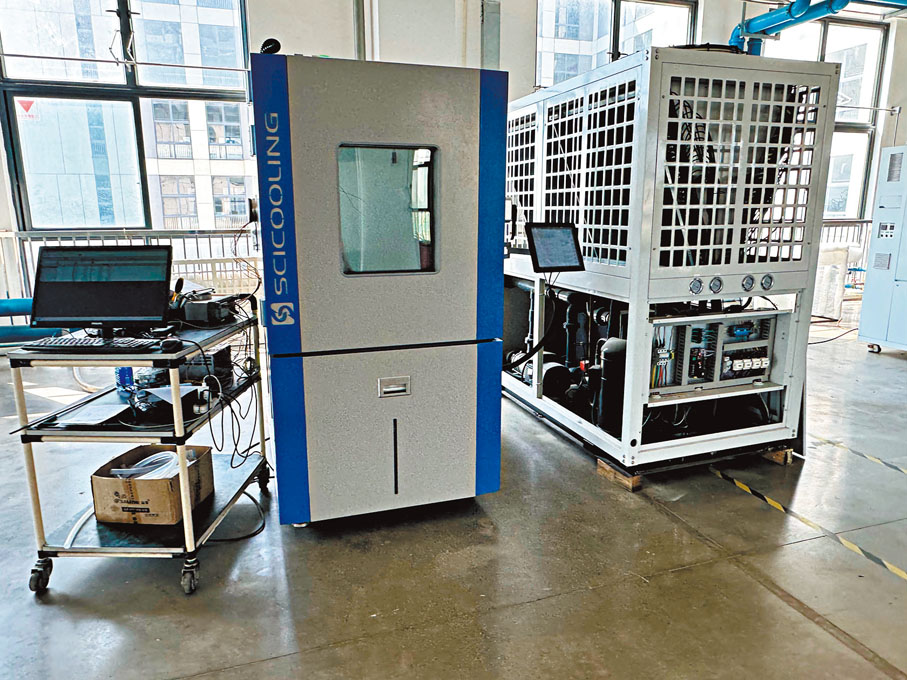 ●中科賽凌生產的製冷實驗設備。香港文匯報記者盧靜怡 攝