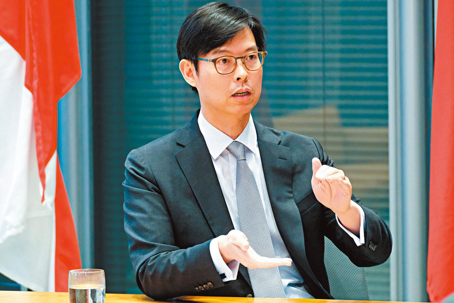 ●廖宜建表示希望滙豐集團繼續發揮優勢，積極參與中國高質量發展和高水平對外開放，為香港繁榮發展多作貢獻。 資料圖片