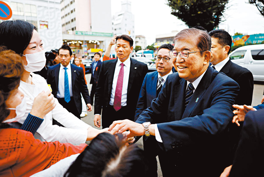 ●首相石破茂的累計拉票出行距離為1.1萬公里，共造訪23個都道府縣。 路透社