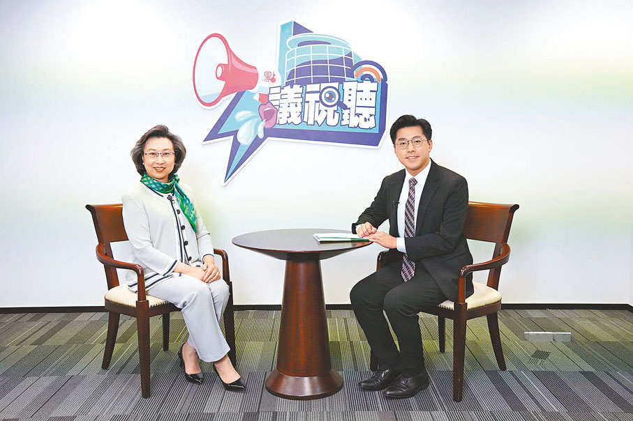 ●楊何蓓茵接受點新聞原創視頻節目《議視聽》專訪。 大公文匯全媒體記者  攝