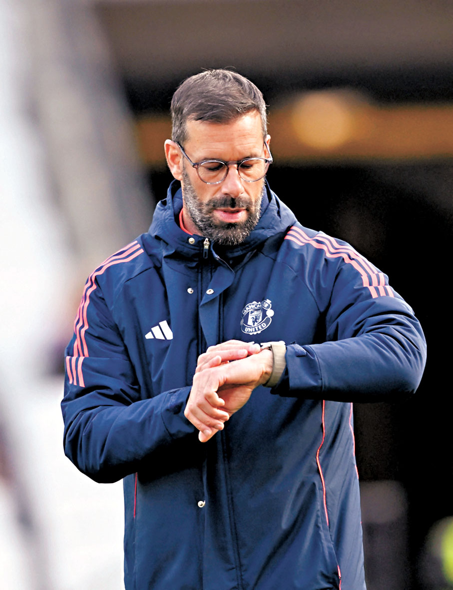 ●雲尼斯達萊首次以暫代領隊身份帶領曼聯出戰。  資料圖片