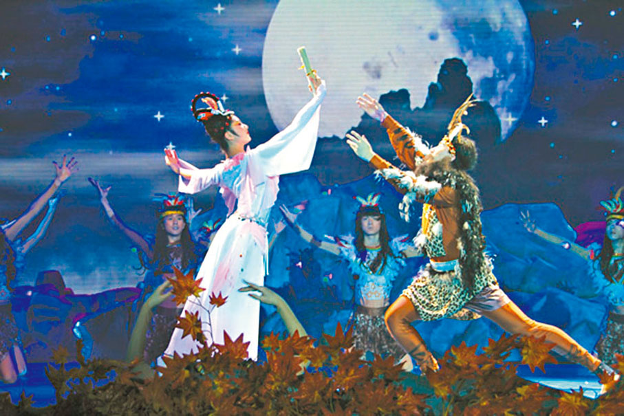 ●圖為大型室內歌舞劇《巫山神女》，改編自《高唐賦》，講述了楚襄王與巫山神女的故事。 網上圖片