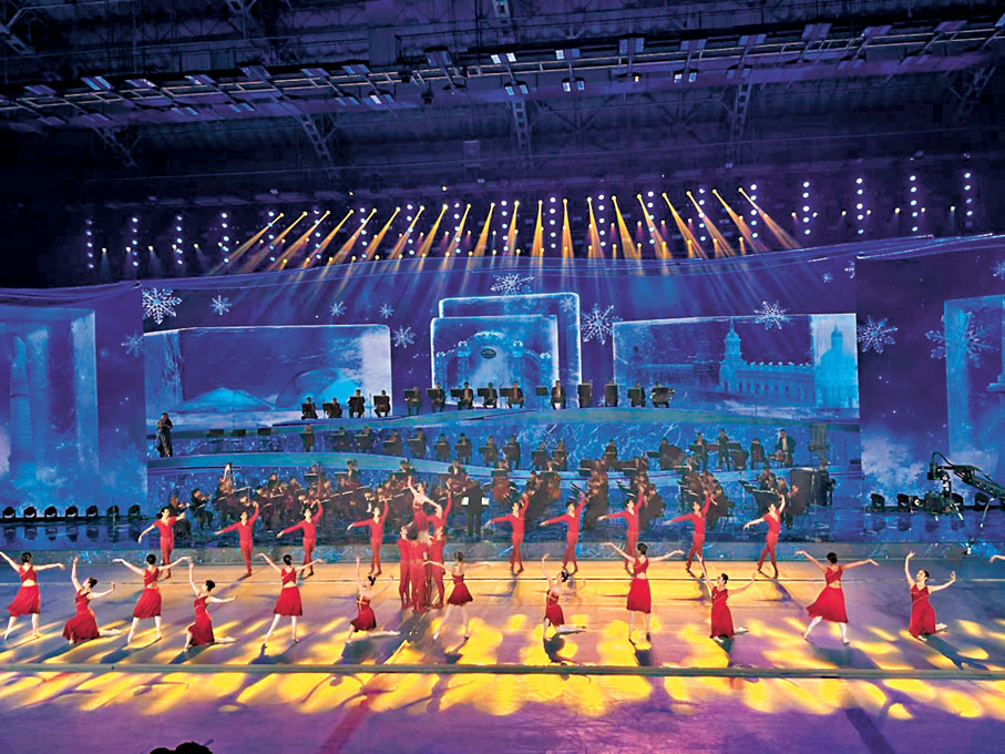 ●倒計時活動演出。  香港文匯報記者于海江 攝