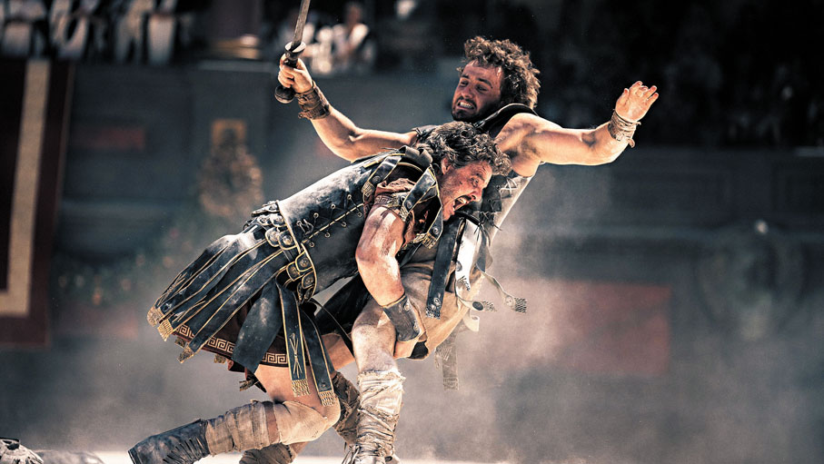 ●馬吉斯與盧修斯在競技場上決鬥。