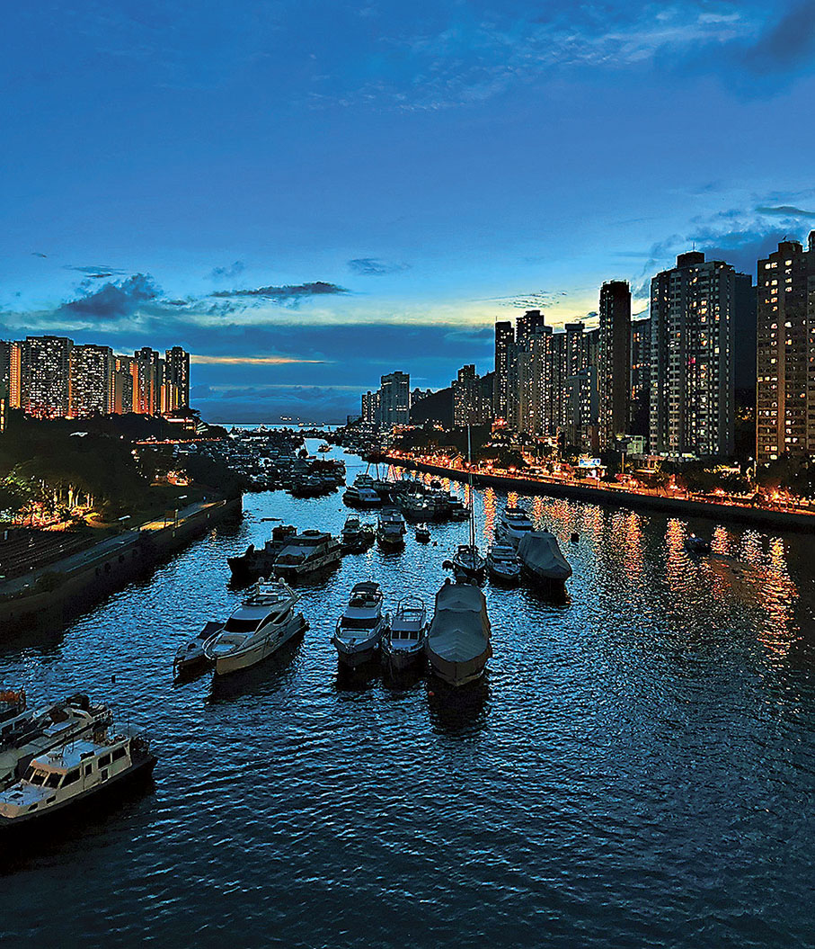 ●最近在香港仔避風塘所拍攝的景色。 作者供圖