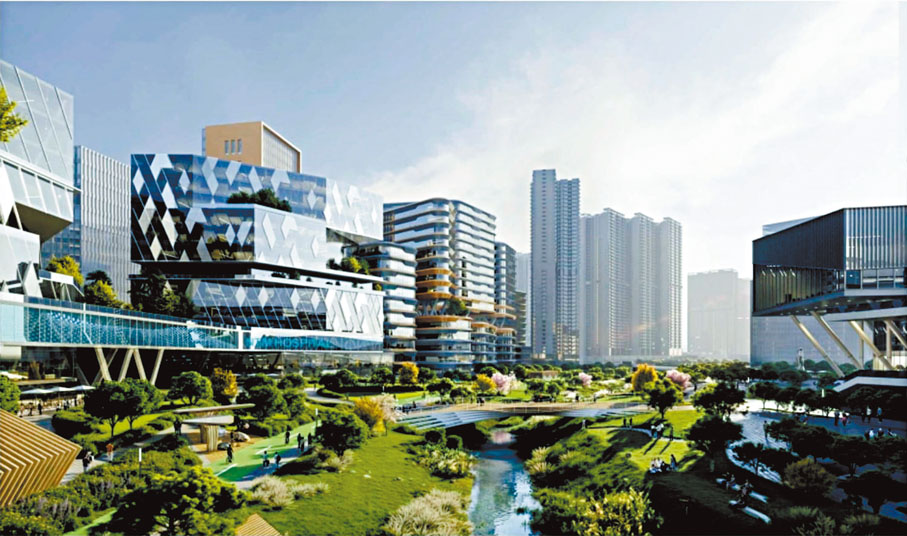 ●綜合醫教研醫院模擬圖。來源：立法會文件