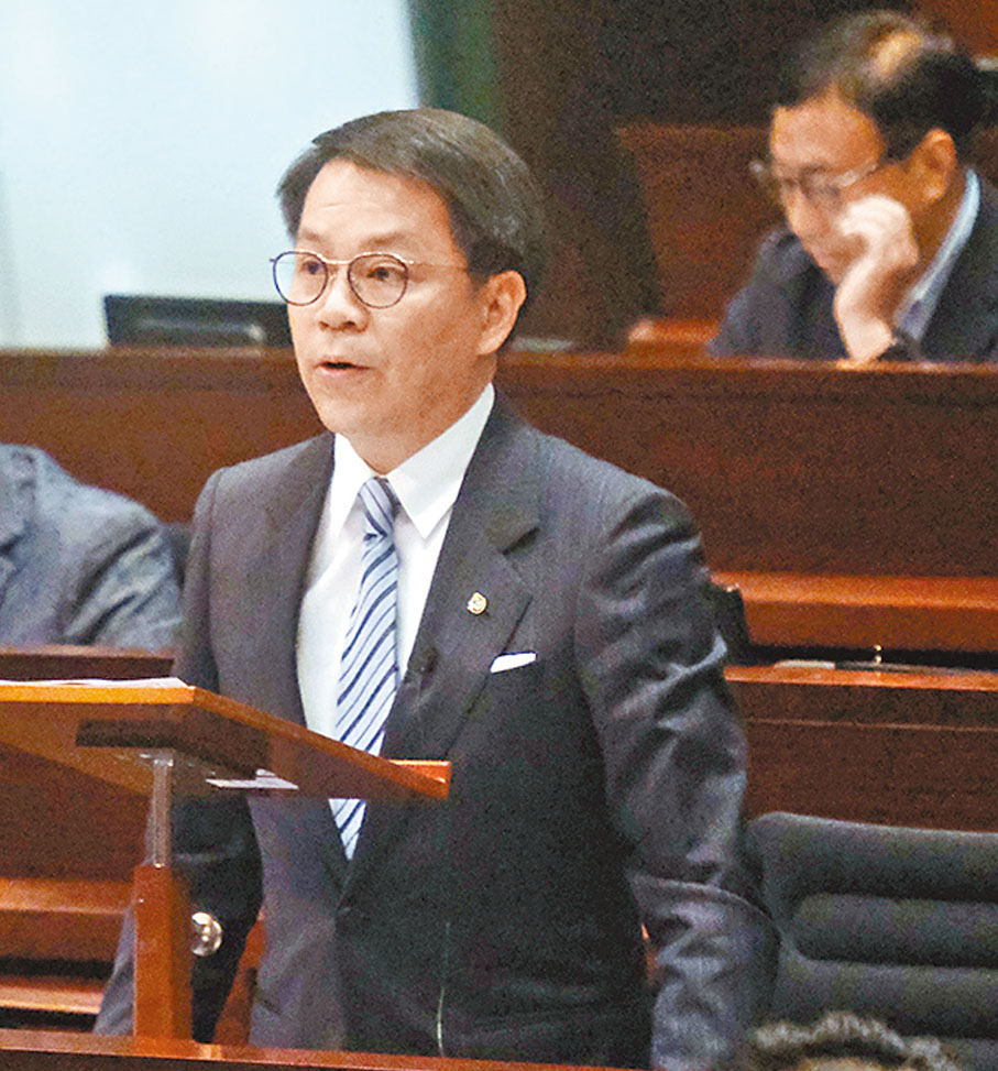 ●陳克勤發言。 香港文匯報記者涂穴 攝