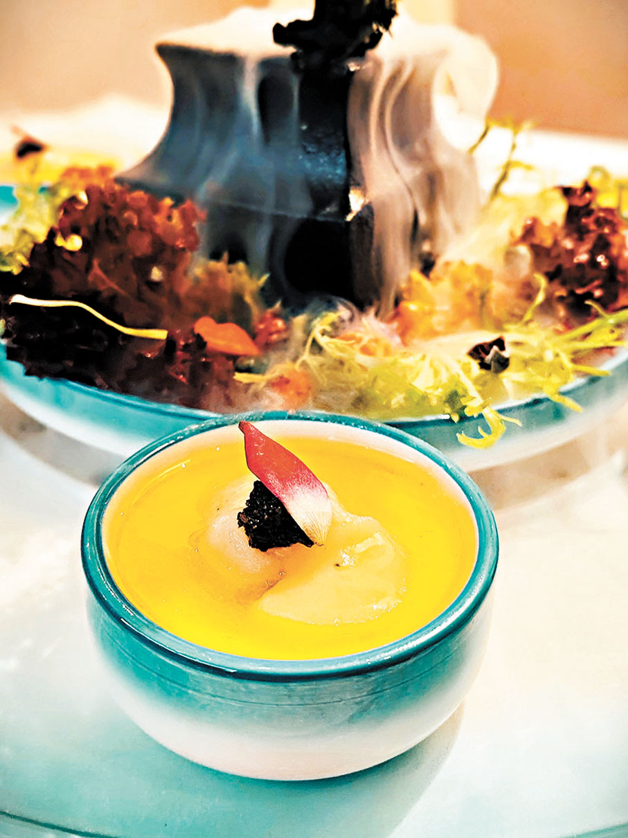 ●黑松露鮮元貝蒸乳酪