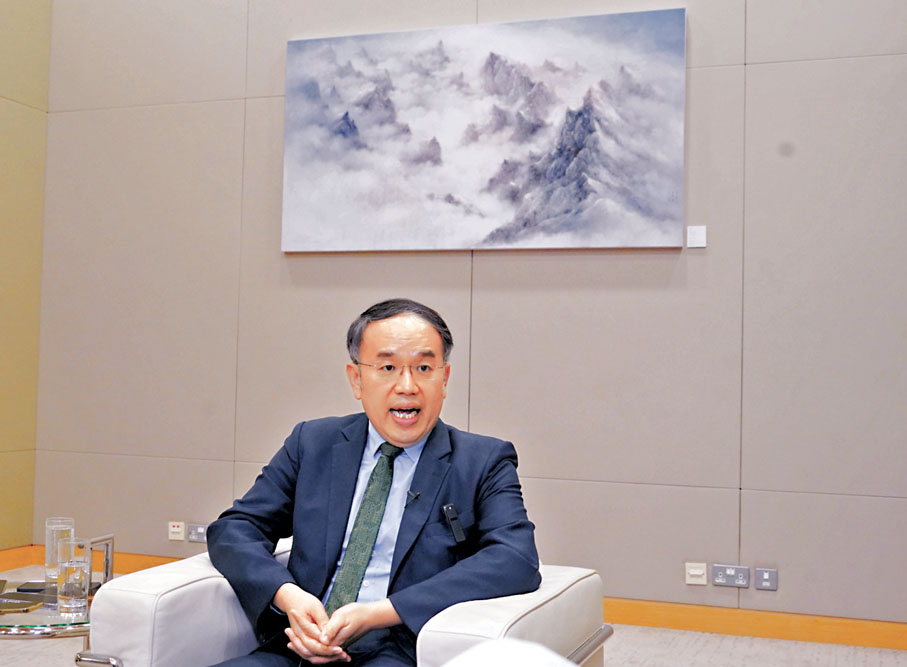 ●許正宇指，互聯互通不斷增量擴容，反映本港在聯通內地及國際資金方面扮演重要角色。香港文匯報記者曾興偉 攝