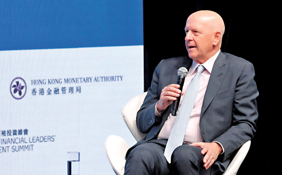 ●高盛David Solomon認為，內地優化資本進出安排，有助吸引海外投資。香港文匯報記者黃艾力  攝