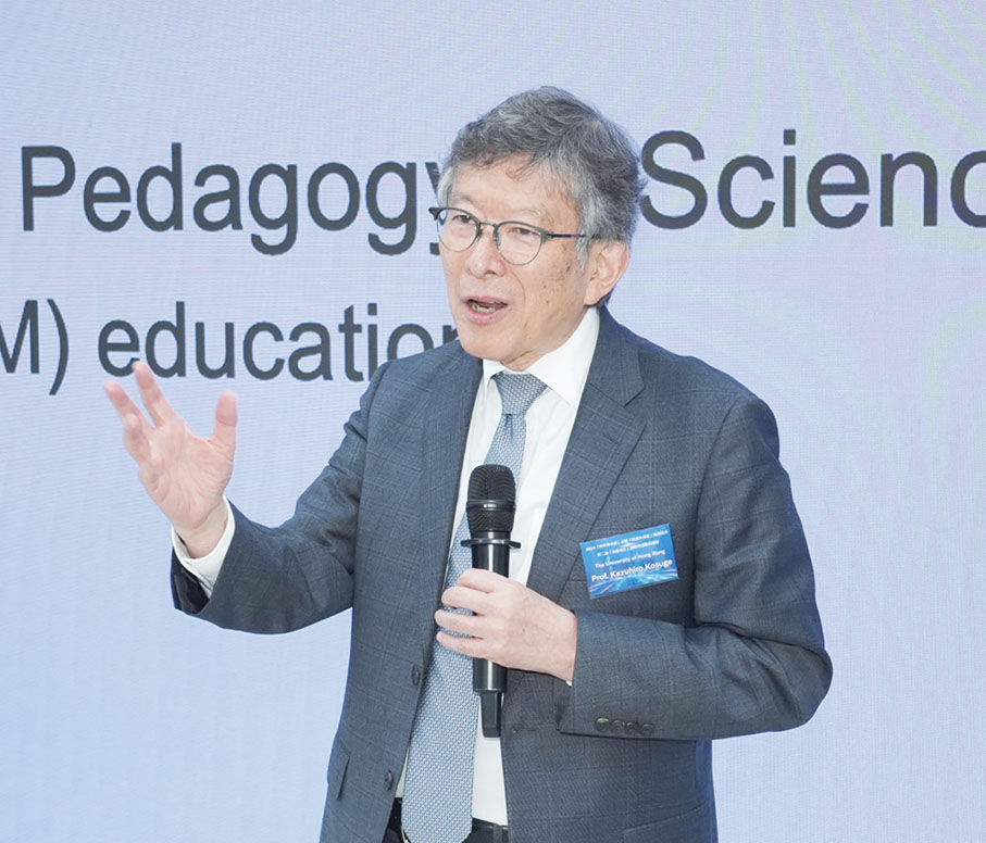 ●Prof. Kazuhiro Kosuge （The University of Hong Kong）分享了「機械人科學與人工智能」。