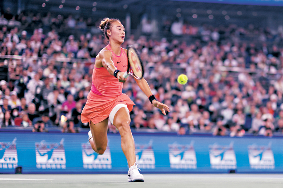 ●鄭欽文在今年武網打入決賽。香港文匯報記者張帥  攝