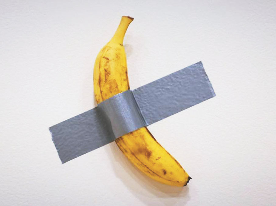 ●概念藝術作品《喜劇演員》（Comedian）   網絡圖片