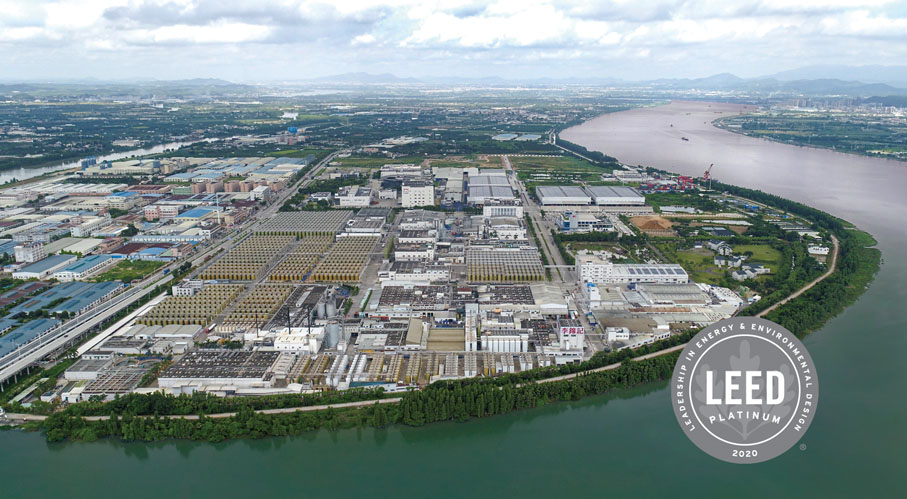 ●李錦記新會生產基地是全世界發酵食品行業領域首家獲LEED鉑金認證的企業。