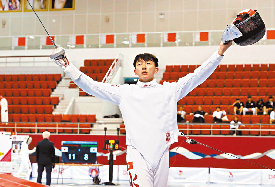 ●高映川年初贏得亞青賽冠軍。 中國香港劍擊總會圖片