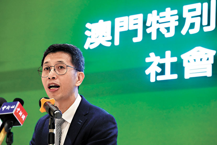 ●澳門社會工作局局長韓衛。大公文匯全媒體記者麥潤田  攝