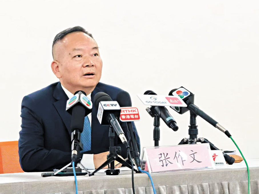 ●澳門特區政策研究和區域發展局局長張作文。大公文匯全媒體記者吳俊宏  攝