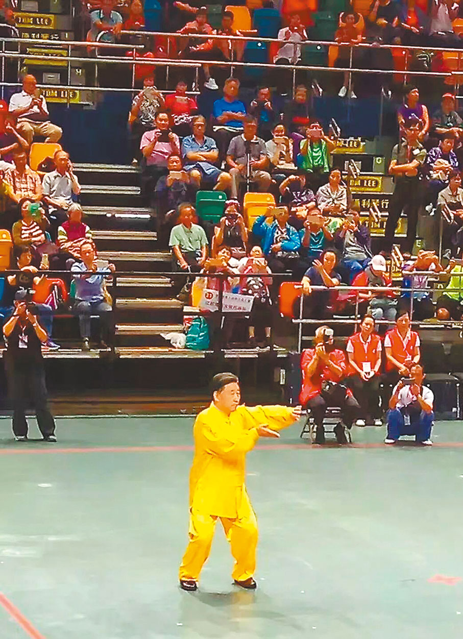 ●陳小旺2018年曾於香港伊利沙伯體育館舉行的首屆世界太極拳交流大會中表演。 網上圖片