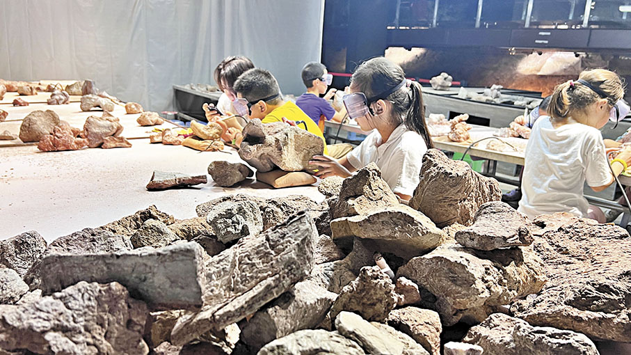 ●親手修復一塊恐龍化石是一種神奇的體驗。