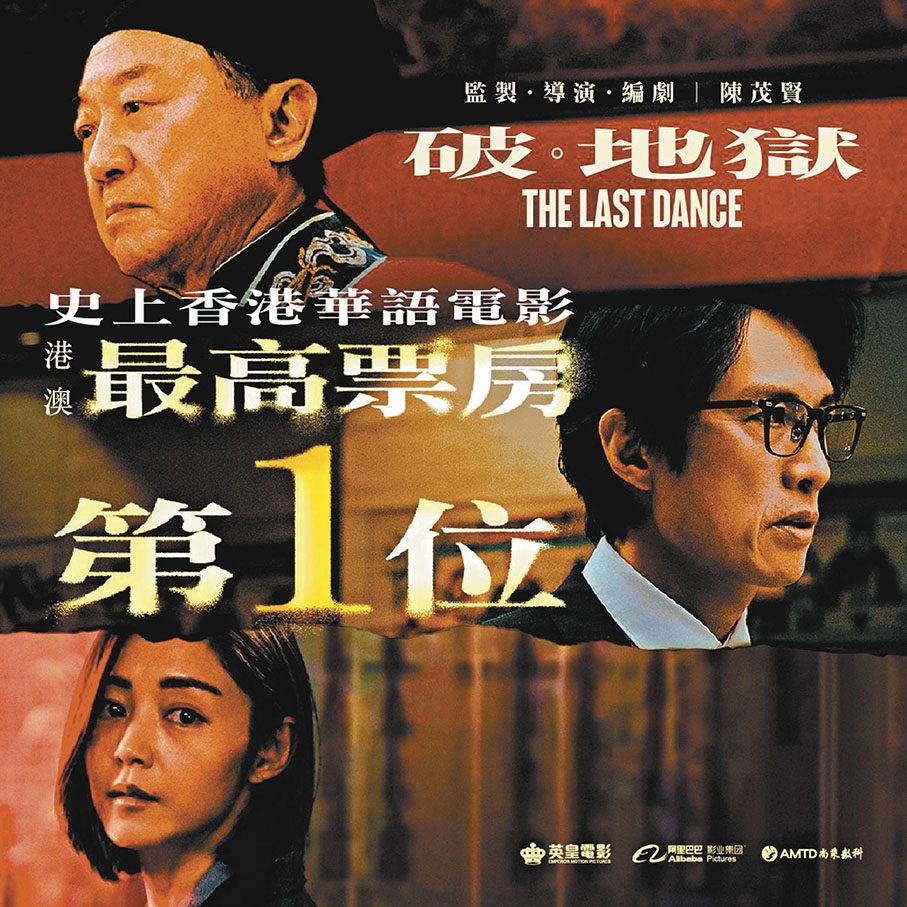 ●《破·地獄》穩坐港澳地區史上亞洲及華語片票房第一位。