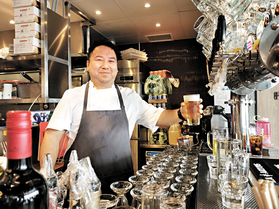 ●餐廳主廚推介多款德國啤酒配美食。