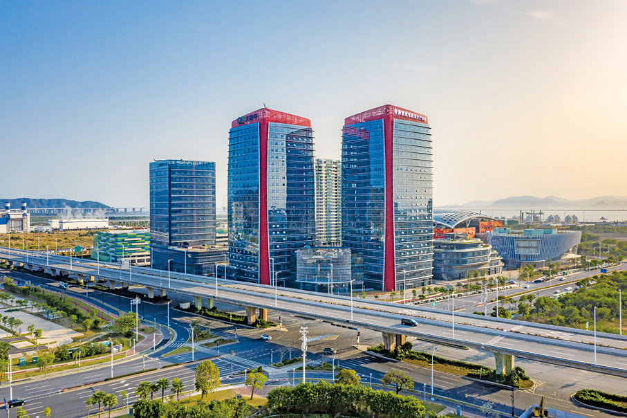 ●橫琴集成電路產業如今已初具規模。圖為粵澳集成電路設計產業園。供圖：橫琴粵澳深度合作區行政事務局