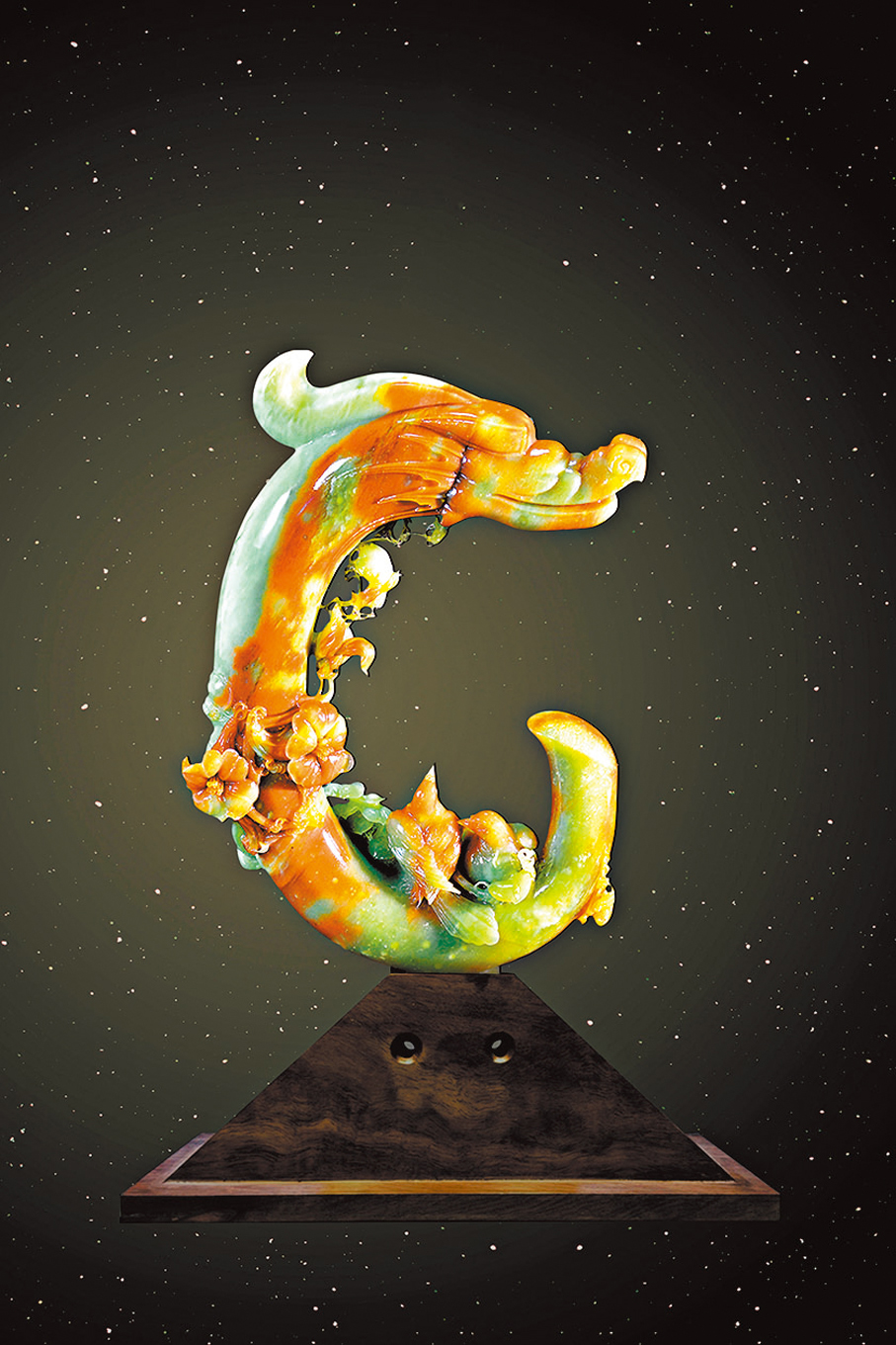 ●岫岩玉雕《中國夢》獲得中國玉石器「百花獎」金獎。