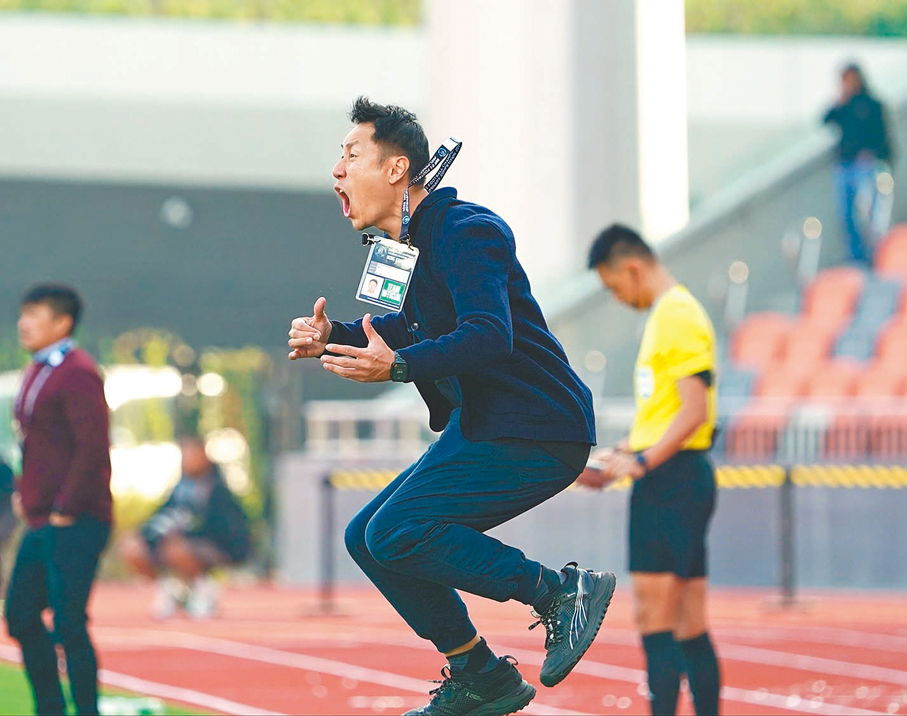 ●郭嘉諾在指揮比賽中，表現肉緊。  香港文匯報記者張發兒 攝