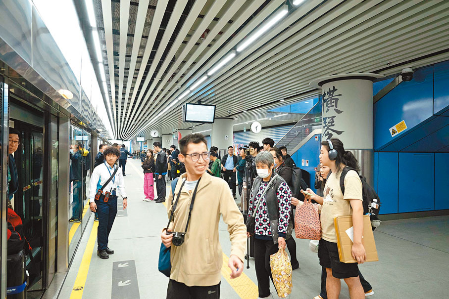 ●澳門輕軌橫琴線伸延至橫琴口岸，連通琴澳。 資料圖片