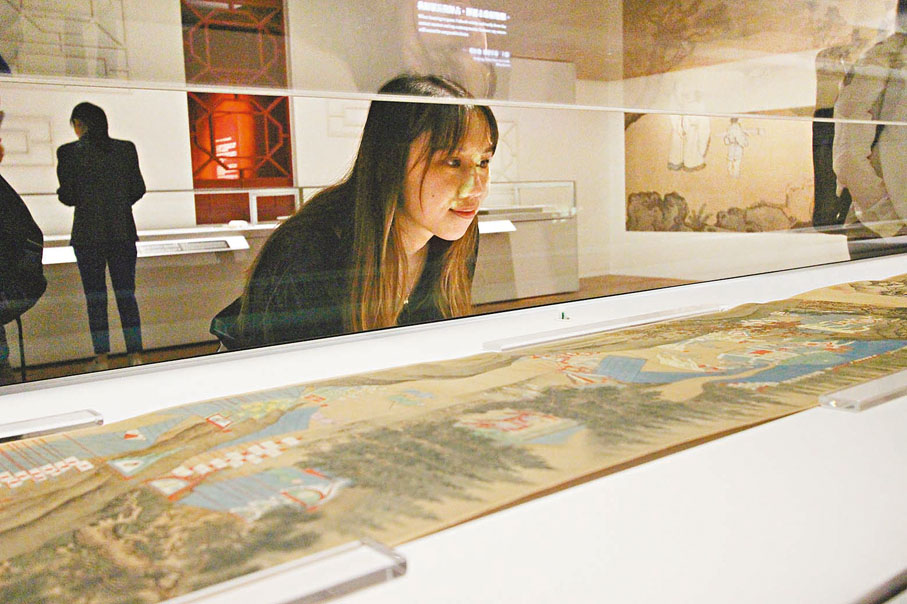 ●香港故宮明代人物畫展覽現場。香港文匯報記者黃艾力 攝