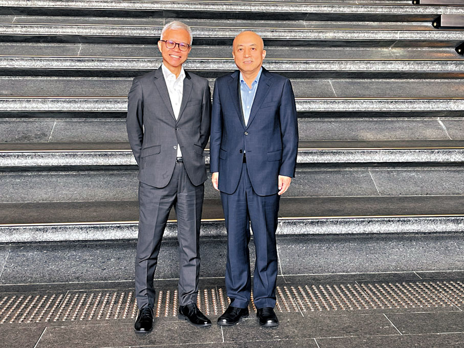 ●北京故宮博物院院長王旭東（右）與香港故宮館館長吳志華。香港文匯報記者尉瑋  攝