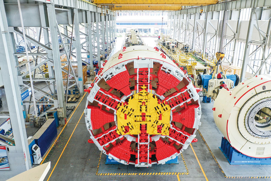 ●鐵建重工自主研發的盾構機打破國外技術壟斷。