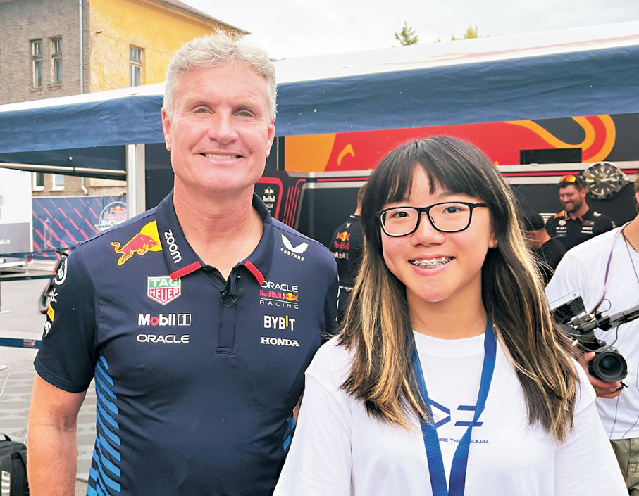 ●余穎童入選由前F1冠軍車手古達創立的車手培育計劃。  公關提供