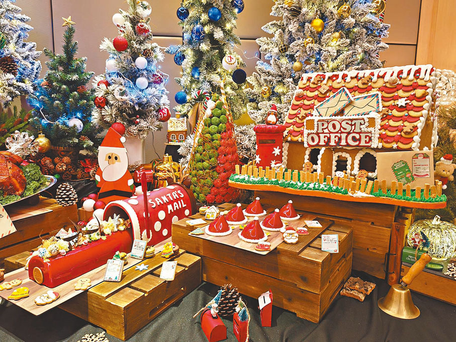 ●薈景披上節日新裝，如增設郵箱，並由廚師打造一系列聖誕主題甜品。