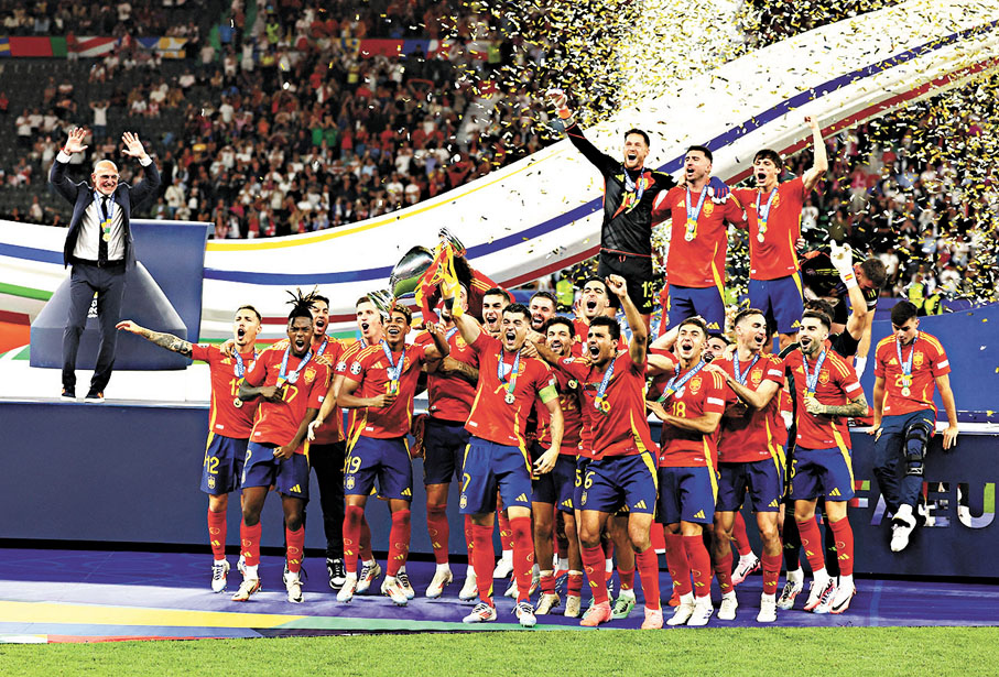 ●西班牙國家隊成為2024年歐國盃王者。  路透社