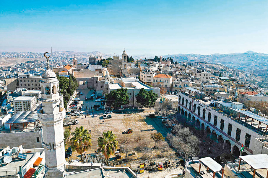 ●馬槽廣場人煙稀疏。 法新社