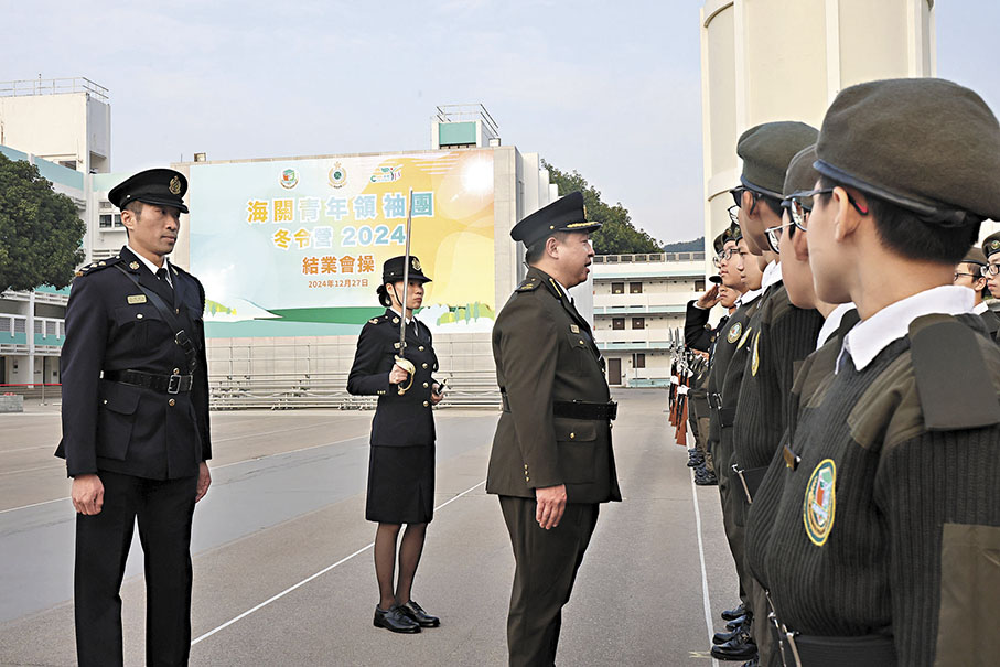 ●陳建強致辭時，勉勵學員繼續保持青年領袖團的優良品質，為祖國、香港作出貢獻。 香港文匯報記者萬霜靈  攝