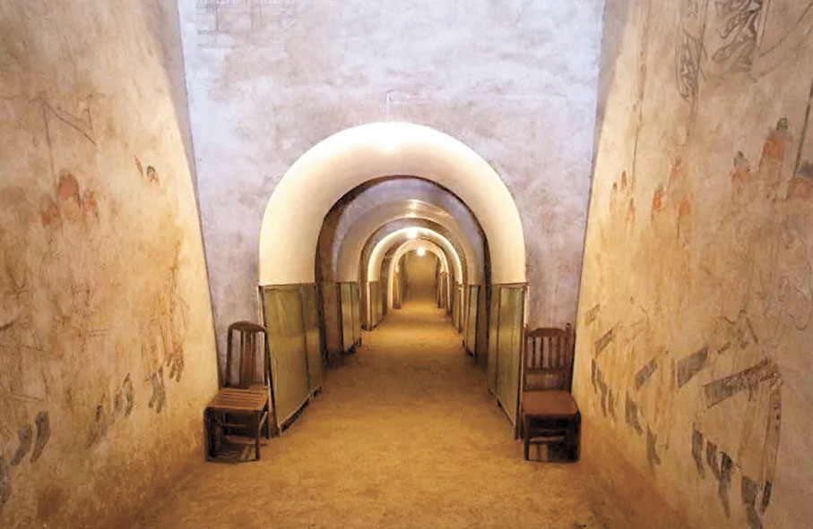 ●章懷太子墓中有大量壁畫　資料圖片