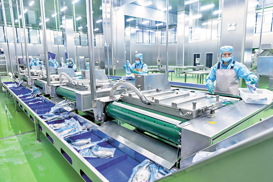 ●珠海集元水產科技有限公司的水產品深加工車間。