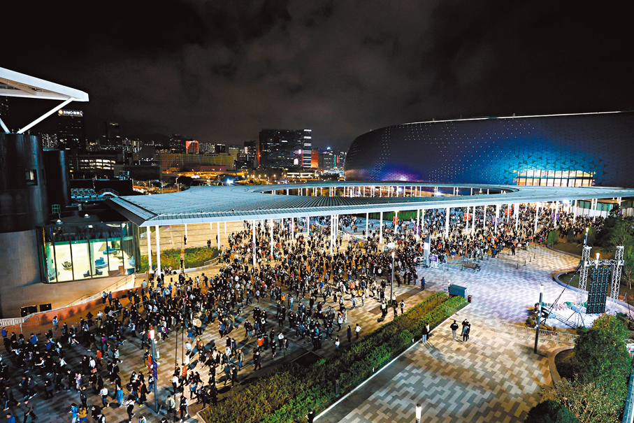 ●啟德體育園昨日舉行歷來規模最大型的演練。 香港文匯報記者北山彥 攝